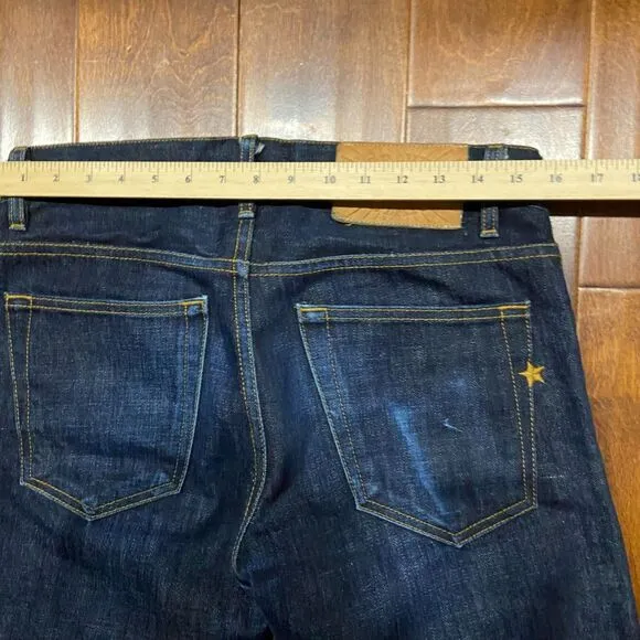 Brave Star Selvedge Skinny Japanese Raw Denim Blue Jeans USA Made Men's 30 x 34