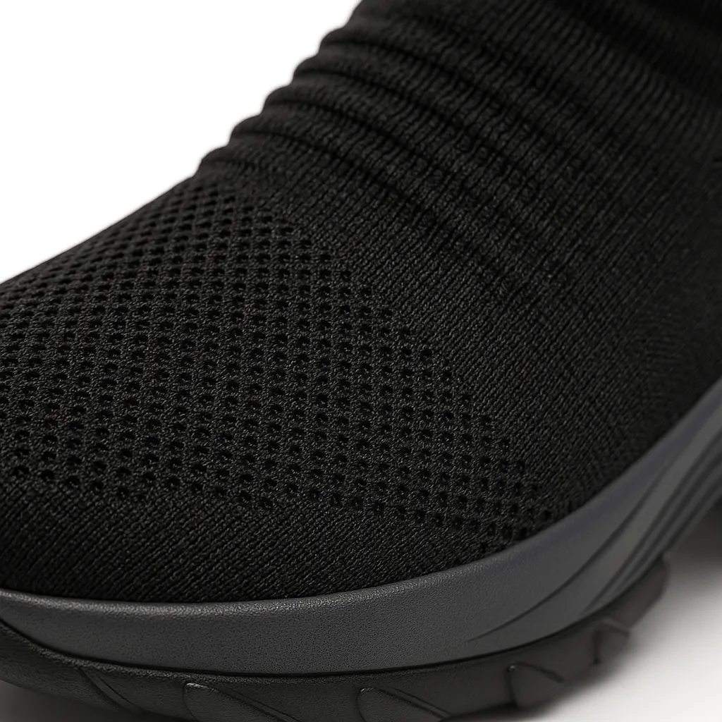 Breathable No-Tie Stretch Shoes - Black Grey
