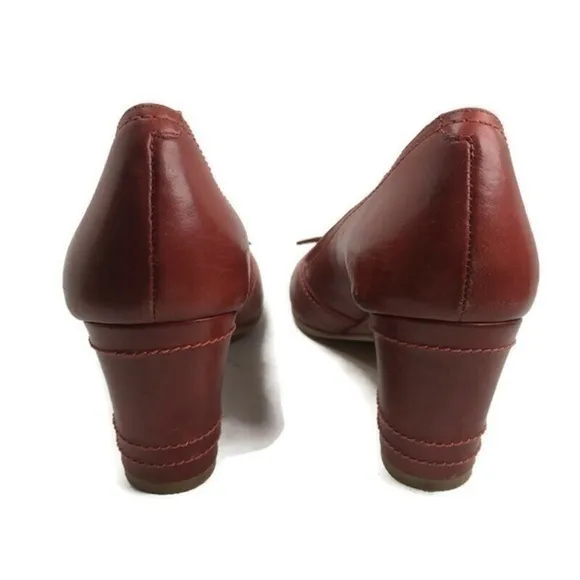 Bronx Cinnamon Brown Pep-Toe Heels