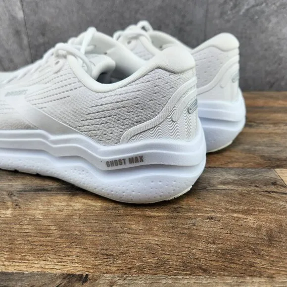Brooks Ghost Max 2 Size 10 Mens Bright White Casual Walking Running Shoes