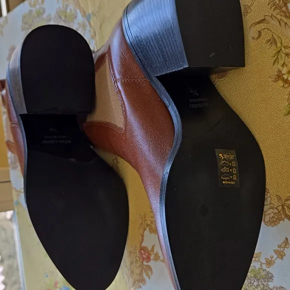 Brown Leather Ankle Boots New!