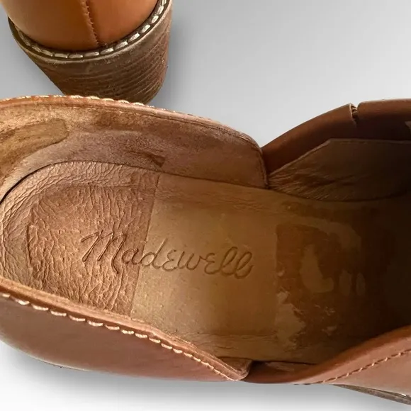 Brown leather Madewell Leather Boots.