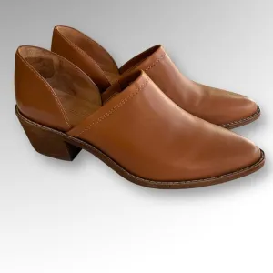Brown leather Madewell Leather Boots.