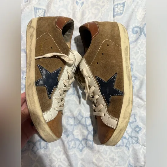 Brown Suede Super Star Sneakers