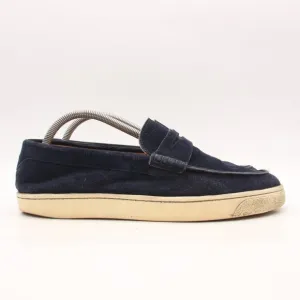 Brunello Cucinelli Men's Size EU 41 Suede and Denim Slip On Loafers Shoes