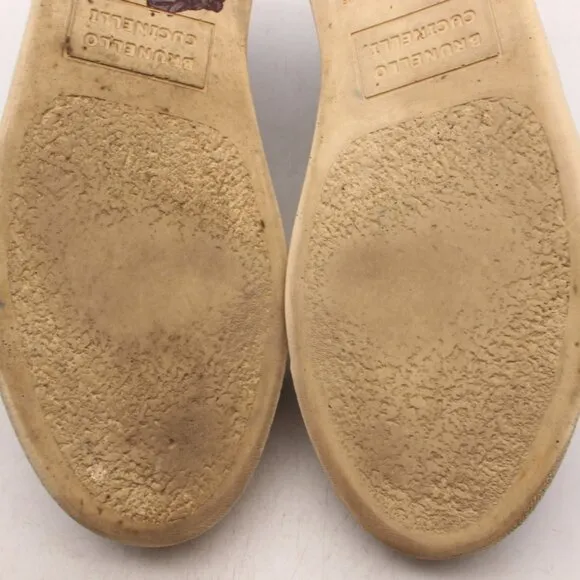 Brunello Cucinelli Men's Size EU 41 Suede and Denim Slip On Loafers Shoes