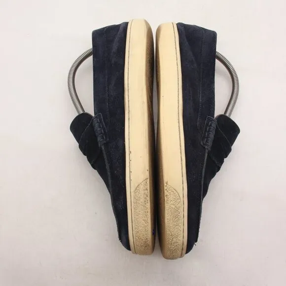Brunello Cucinelli Men's Size EU 41 Suede and Denim Slip On Loafers Shoes