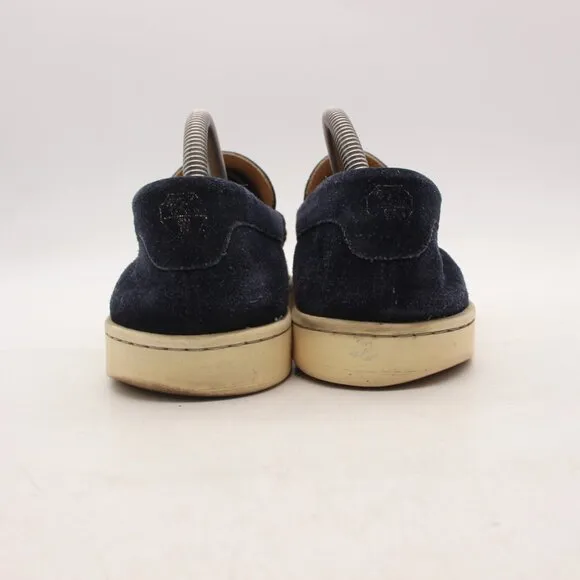 Brunello Cucinelli Men's Size EU 41 Suede and Denim Slip On Loafers Shoes