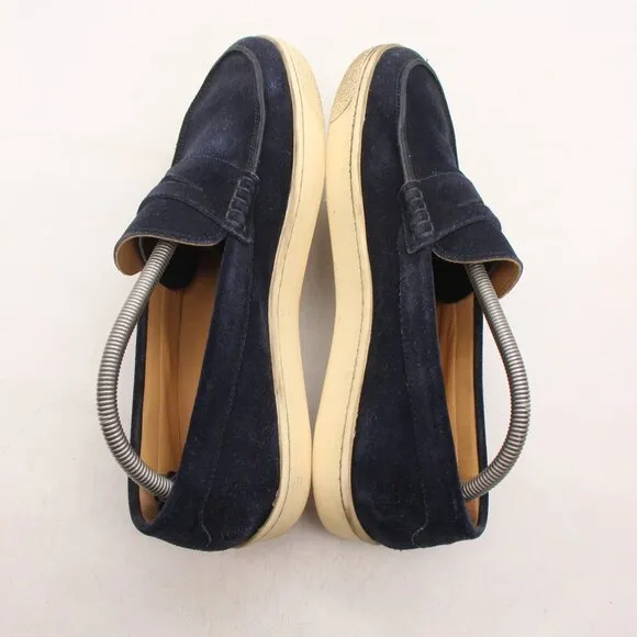 Brunello Cucinelli Men's Size EU 41 Suede and Denim Slip On Loafers Shoes