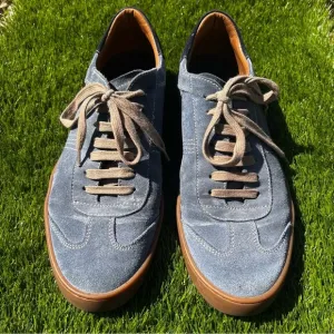 Bruno Magli Blue Suede Sneakers