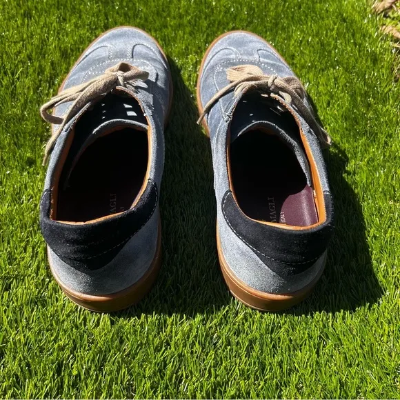 Bruno Magli Blue Suede Sneakers