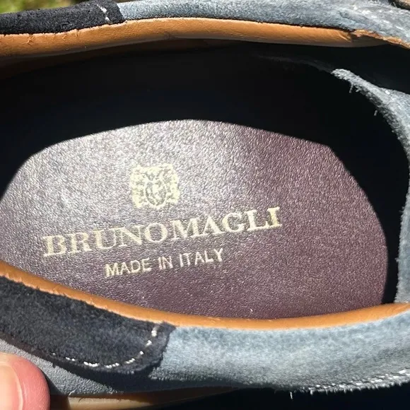 Bruno Magli Blue Suede Sneakers