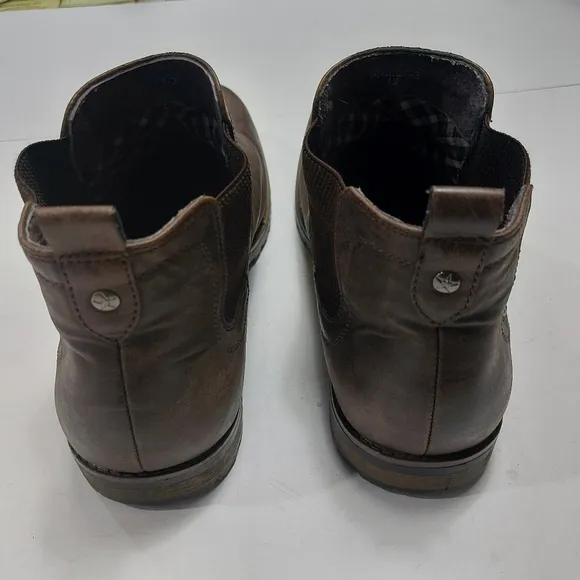 BRUNO MARC Men's Brown Leather Chelsea Boots size 12