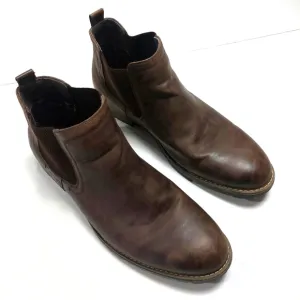 BRUNO MARC Men's Brown Leather Chelsea Boots size 12