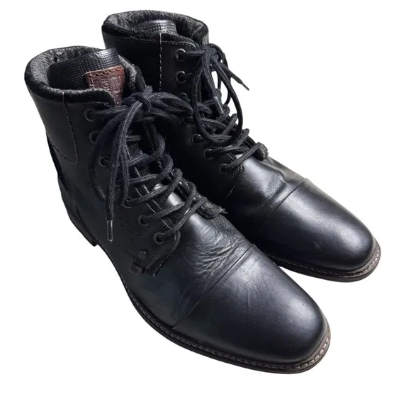 Bull Boxer Men's Rhode Black Suede Leather Moto Biker Chukka Boots Size 11