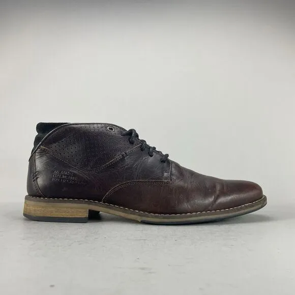 Bull Boxer Mens Size EU 43 US 10 Leather Chukka Ankle Boots Lace Up Brown Casual