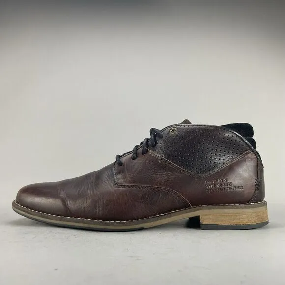 Bull Boxer Mens Size EU 43 US 10 Leather Chukka Ankle Boots Lace Up Brown Casual