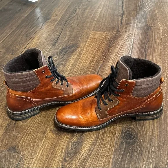 BullHead Trake Cognac leather men’s boots size 11