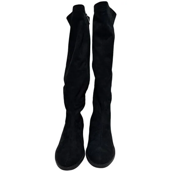 Bussola Siena Whimsygoth Microtec Soft Suede Goth Riding Boots 39 US 8-8:5 Black