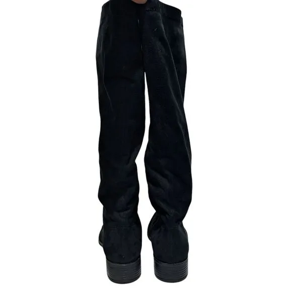 Bussola Siena Whimsygoth Microtec Soft Suede Goth Riding Boots 39 US 8-8:5 Black