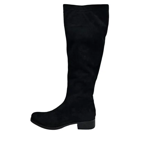 Bussola Siena Whimsygoth Microtec Soft Suede Goth Riding Boots 39 US 8-8:5 Black