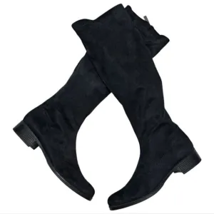 Bussola Siena Whimsygoth Microtec Soft Suede Goth Riding Boots 39 US 8-8:5 Black