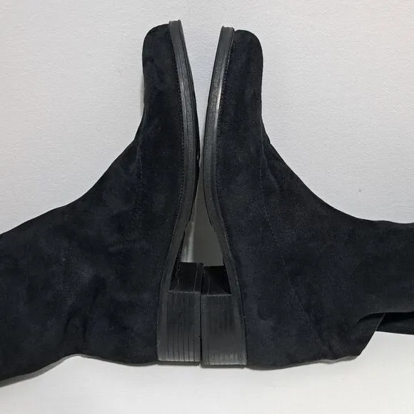 Bussola Siena Whimsygoth Microtec Soft Suede Goth Riding Boots 39 US 8-8:5 Black