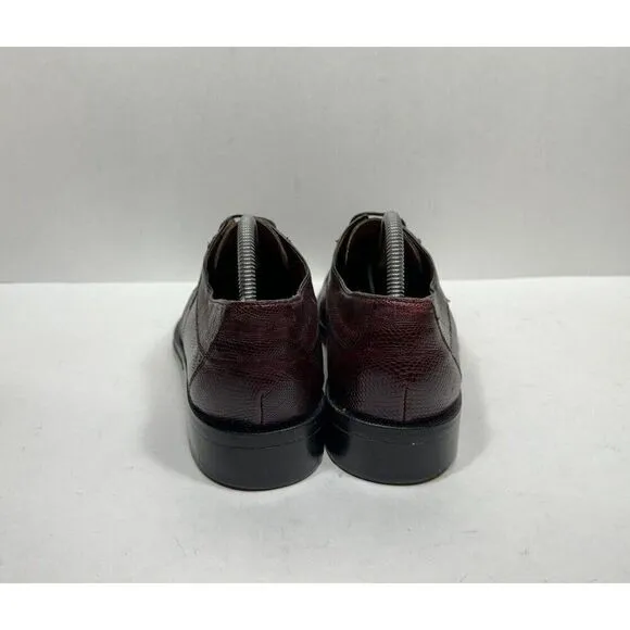 Cactoberia Gasesuan Genuine Tejus Lizard Red Derby Shoes Men’s Size 9.5 US
