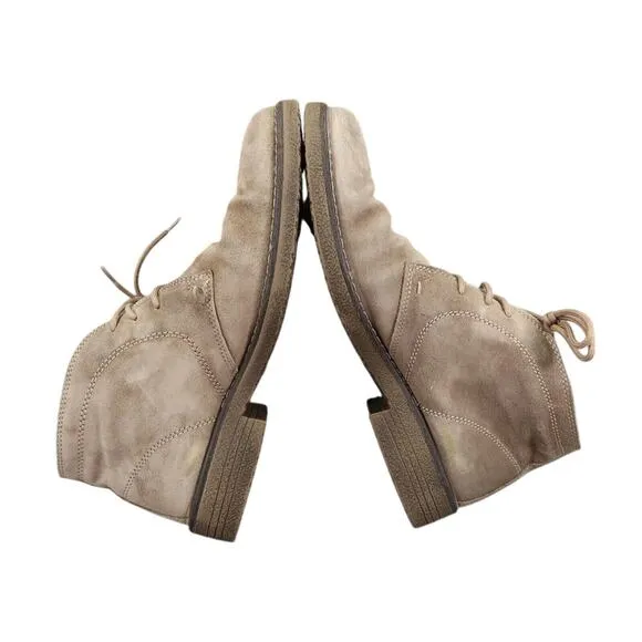 Calibrate Shoes Mens 9 Chukka Boots Leather Classic Lace Up Mid Lifestyle Brown