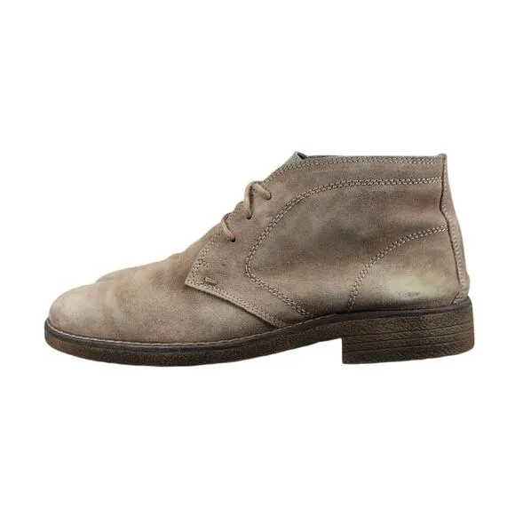 Calibrate Shoes Mens 9 Chukka Boots Leather Classic Lace Up Mid Lifestyle Brown