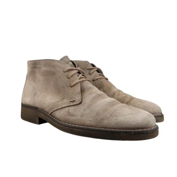 Calibrate Shoes Mens 9 Chukka Boots Leather Classic Lace Up Mid Lifestyle Brown