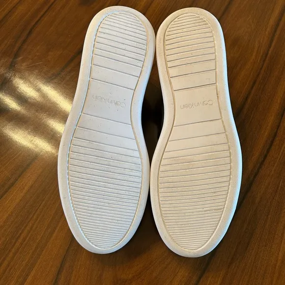 Calvin Klein Charcoal Calf Suede Leather Fuega Sneakers