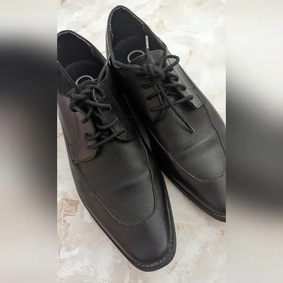 Calvin Klein Man's  RAMBERT Leather Oxfords  Black  Shoes Size 7M