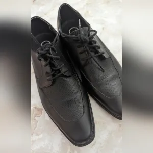 Calvin Klein Man's  RAMBERT Leather Oxfords  Black  Shoes Size 7M