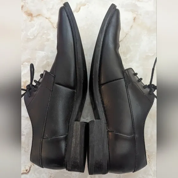Calvin Klein Man's  RAMBERT Leather Oxfords  Black  Shoes Size 7M