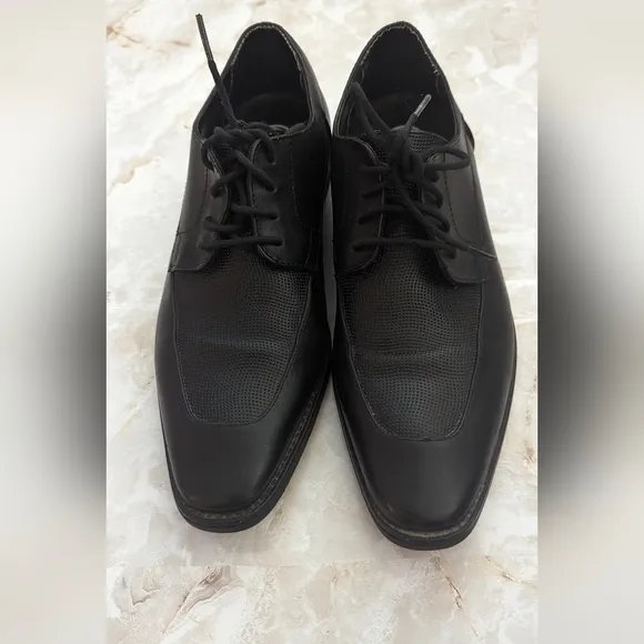 Calvin Klein Man's  RAMBERT Leather Oxfords  Black  Shoes Size 7M