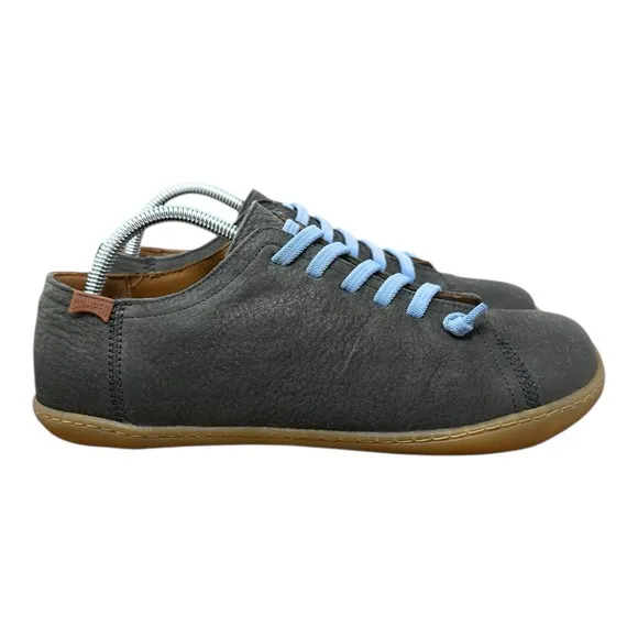 CAMPER Peu Cami Gray Leather Walking Shoes, US Size 8/EU Size 41