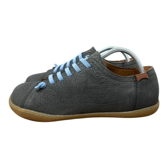 CAMPER Peu Cami Gray Leather Walking Shoes, US Size 8/EU Size 41