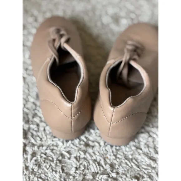 Capezio Tele Tone Tap Dance Shoes Leather Lace Up Beige Women's