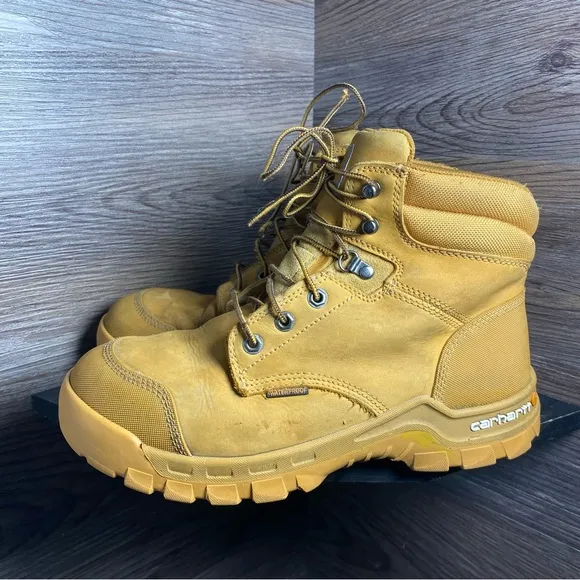 Carhartt waterflex waterproof 6” wheat tan boots