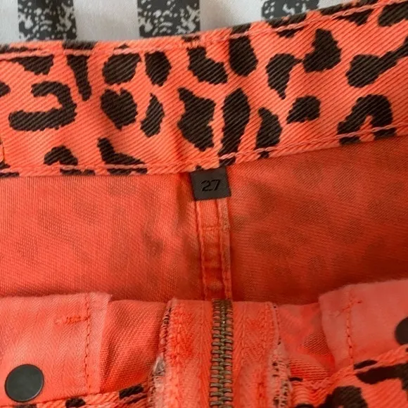 Carmar Cheetah Denim Skirt Size 27 WORN ONCE