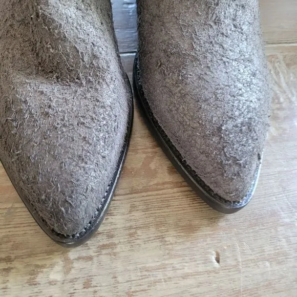 Carmens Distressed Leather Cowboy Shoe Boots size 37 7