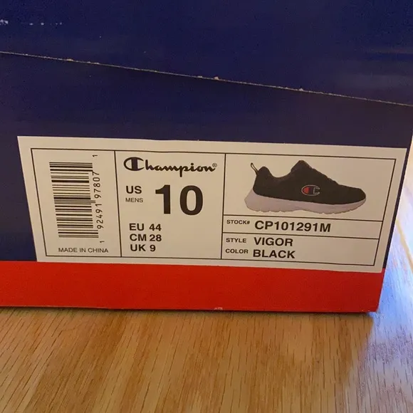 Champion® Vigor Men's Sneakers-Size:10, Black