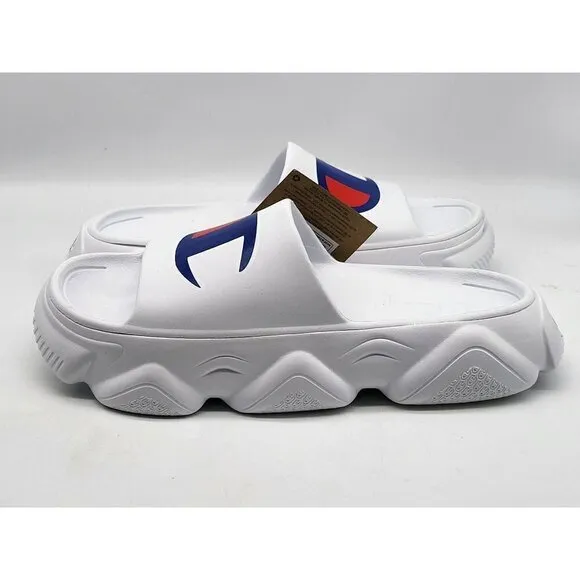 Champion Youth Meloso Squish White Slides Shoes Size 6Y