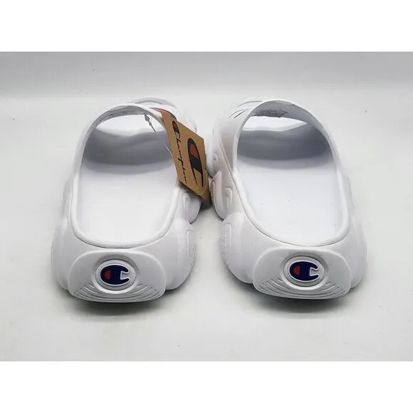 Champion Youth Meloso Squish White Slides Shoes Size 6Y
