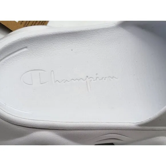 Champion Youth Meloso Squish White Slides Shoes Size 6Y