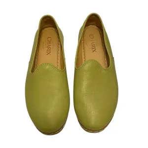 Charix Pistachio Slip On Genuine Leather Artisan Shoes Women Sz 37