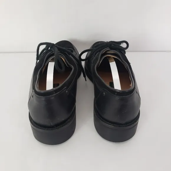 Charles Jourdan Monsieur black leather suede oxford lace up shoes mens size 9