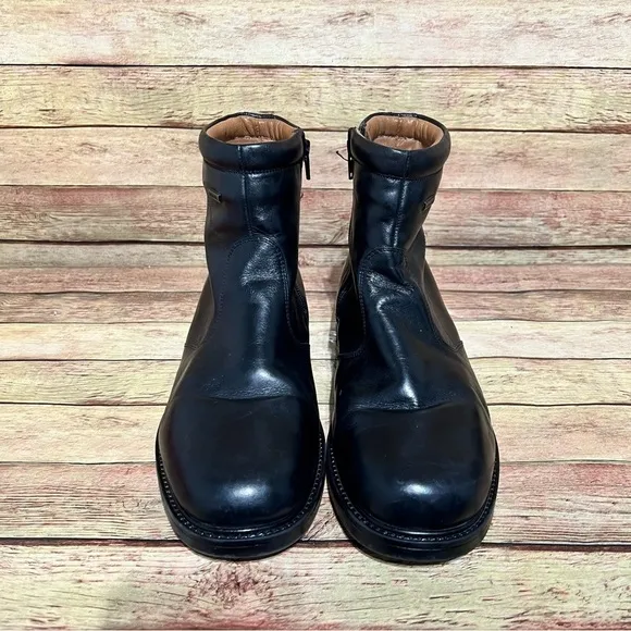 Charly Black Leather Ankle Boots