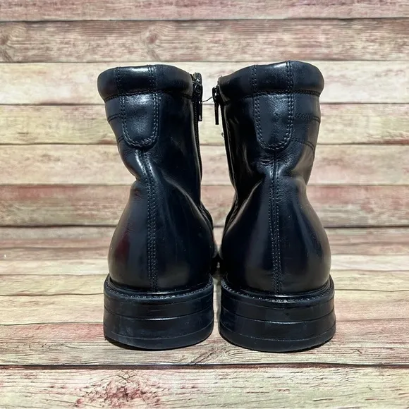 Charly Black Leather Ankle Boots